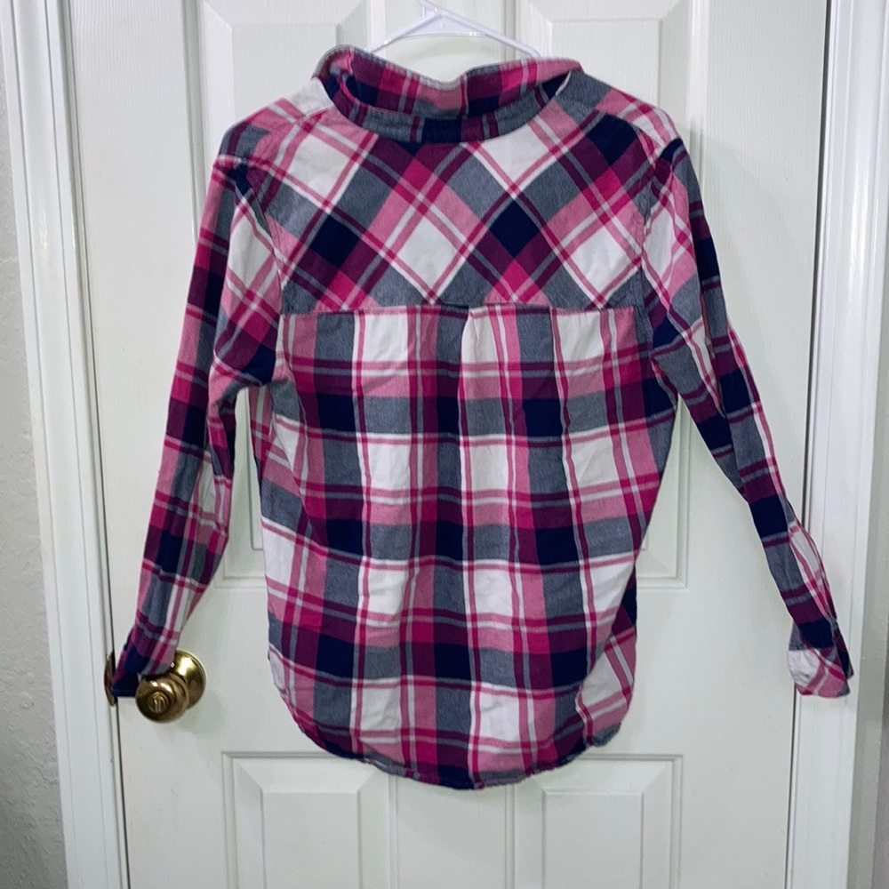 Hayes Pink Blue Flannel Comfortable Long Sleeve Button Down Size Large - Picture 2 of 10